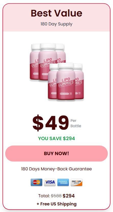 LipoGummies- order-now-( One Hundred Eighty Days Supply)-image
